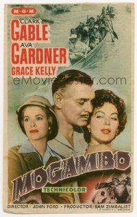 4s676 MOGAMBO Spanish herald '54 Clark Gable, Grace Kelly & Ava Gardner in Africa, John Ford!