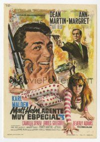4s683 MURDERERS' ROW Spanish herald '67 different Mac Gomez art of Dean Martin & sexy Ann-Margret!