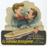 4s693 NOW, VOYAGER die-cut Spanish herald '48 Bette Davis, Paul Henreid, different ship image!