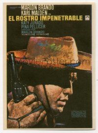 4s698 ONE EYED JACKS Spanish herald R72 different Mac art of star/director Marlon Brando with gun!