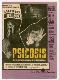 4s707 PSYCHO Spanish herald '61 Janet Leigh, Anthony Perkins, Alfred Hitchcock shown!