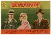 4s716 RECKLESS Spanish herald R40s different image of Jean Harlow, William Powell & Franchot Tone!