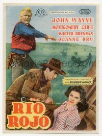 4s717 RED RIVER Spanish herald '53 John Wayne, Montgomery Clift, Joanne Dru, Howard Hawks