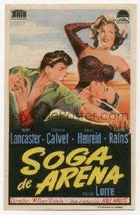 4s724 ROPE OF SAND Spanish herald '51 Burt Lancaster, Paul Henreid, sexy Corinne Calvet, different