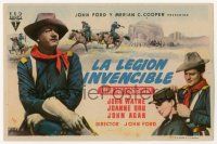 4s731 SHE WORE A YELLOW RIBBON Spanish herald '54 John Wayne, John Ford, different MCP art!
