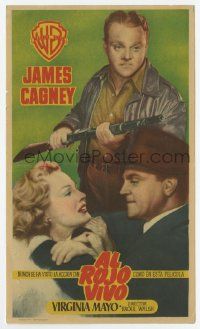 4s767 WHITE HEAT Spanish herald '50 James Cagney & Virginia Mayo in classic film noir, different!