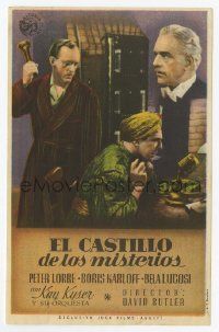 4s776 YOU'LL FIND OUT Spanish herald '42 different image of Bela Lugosi & Boris Karloff!