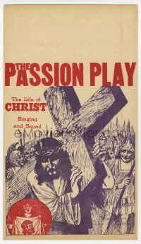 4s012 PASSION PLAY mini WC '40s The Life of Christ with Singing and Sound, art of Jesus w/ cross!