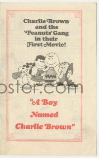 4s308 BOY NAMED CHARLIE BROWN herald '70 art of Snoopy & the Peanuts gang by Charles M. Schulz!