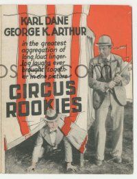 4s327 CIRCUS ROOKIES herald '28 great different images of Karl Dane & George K. Arthur!