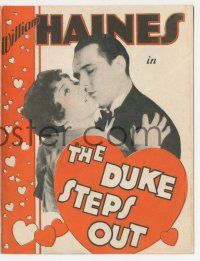 4s348 DUKE STEPS OUT herald '29 Joan Crawford loves prizefighter William Haines, cool boxing image!
