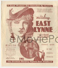 4s351 EAST LYNNE herald '31 Ann Harding, Clive Brook, eternal quest of the eternal feminine!