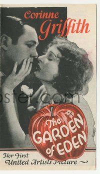 4s371 GARDEN OF EDEN herald '28 sexy Corinne Griffith, great Adam & Eve artwork!