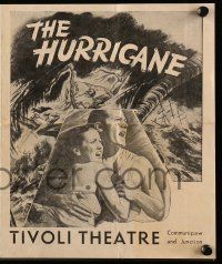 4s396 HURRICANE local theater herald '37 Dorothy Lamour, Jon Hall, directed by John Ford!