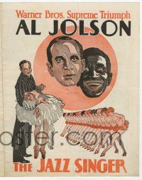 4s403 JAZZ SINGER herald '27 classic art of Al Jolson in blackface + more art & many photos!