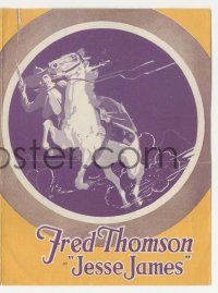 4s404 JESSE JAMES herald '27 best striking different art of famous outlaw Fred Thomson on horse!