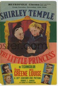 4s413 LITTLE PRINCESS herald '39 cute Shirley Temple with Beryl Mercer as Queen Victoria!