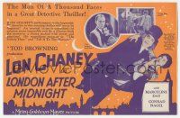 4s415 LONDON AFTER MIDNIGHT herald '27 Lon Chaney is better than Sherlock Holmes, Tod Browning!