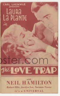 4s419 LOVE TRAP herald '29 William Wyler, pretty Laura La Plante & Neil Hamilton!