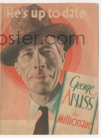 4s431 MILLIONAIRE herald '31 bored millionaire George Arliss, Cagney billed but not shown!