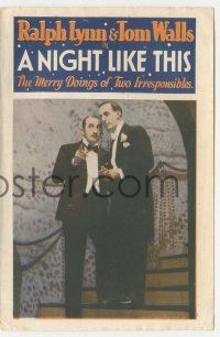 4s284 NIGHT LIKE THIS English herald '32 the merry doings of two English Irresponsibles!