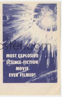 4s443 NIGHT THE WORLD EXPLODED herald '57 the most explosive science-fiction movie ever filmed!