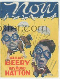 4s447 NOW WE'RE IN THE AIR herald '27 Wallace Beery & Raymond Hatton are aero-nuts, Louise Brooks