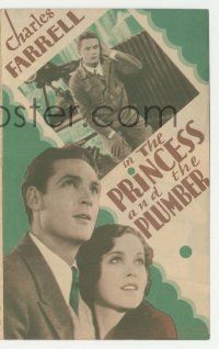 4s457 PRINCESS & THE PLUMBER herald '30 great images of Charles Farrell & pretty Maureen O'Sullivan