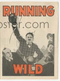 4s476 RUNNING WILD herald '27 mild-mannered W.C. Fields becomes a man of action w/boxing gloves!