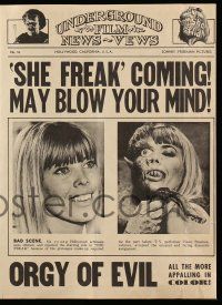 4s484 SHE FREAK herald '67 sexy girls & side-show freaks, wild images, it may blow your mind!