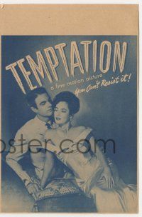 4s508 TEMPTATION herald '46 George Brent & Charles Korvin can't resist sexy Merle Oberon!