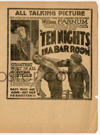 4s510 TEN NIGHTS IN A BARROOM 4pg herald '31 the greatest fight in all screen history!