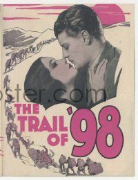 4s525 TRAIL OF '98 herald '28 Dolores Del Rio & Ralph Forbes go to Alaska, the Land of Promise!