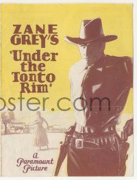 4s528 UNDER THE TONTO RIM herald '28 Zane Grey, cowboy Richard Arlen, Mary Brian