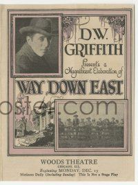 4s535 WAY DOWN EAST 4.5x6 herald '20 D.W. Griffith, great images including Lillian Gish on ice floes