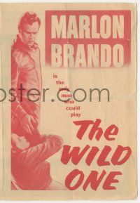 4s543 WILD ONE herald '54 Elia Kazan classic, Marlon Brando is the only man for this biker role!