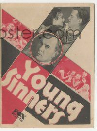 4s552 YOUNG SINNERS herald '31 Albright & Dorothy Jordan are young and in love, Thomas Meighan!