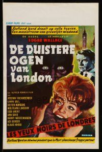 4t144 DEAD EYES OF LONDON Belgian '61 Die Toten Augen von London, art of woman biting beast!