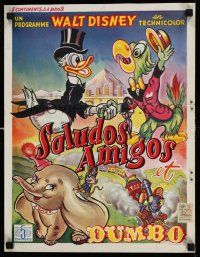 4t146 DUMBO/SALUDOS AMIGOS Belgian '49 Donald Duck, Joe Carioca, Disney two-in-one fun-fare!