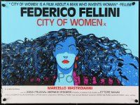 4t509 CITY OF WOMEN British quad '81 Federico Fellini's La Citta delle donne, different art!
