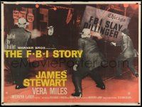 4t523 FBI STORY British quad '59 detective Jimmy Stewart & Vera Miles, Dillinger shootout!