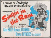 4t579 SINGIN' IN THE RAIN British quad R60s Gene Kelly, Donald O'Connor, Debbie Reynolds, classic!