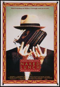 4t050 NAKED LUNCH Canadian 1sh '91 David Cronenberg, Peter Weller, William S. Burroughs!