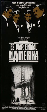 4t079 ONCE UPON A TIME IN AMERICA German 9x21 '84 De Niro, James Woods, Leone, German title design
