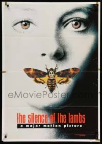 4t067 SILENCE OF THE LAMBS Greek '90 image of Jodie Foster with moth over mouth!