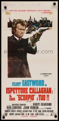 4t268 DIRTY HARRY Italian locandina '72 Franco art of Clint Eastwood pointing gun, Siegel classic!