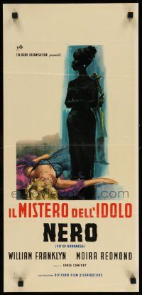 4t300 PIT OF DARKNESS Italian locandina '62 Moira Redmond, English crime, art by Carlantonio Longi!