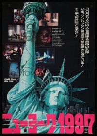 4t716 ESCAPE FROM NEW YORK Japanese '81 John Carpenter, cool images and Statue of Liberty!