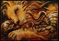 4t925 CYRK LEW-GLADIATOR Polish 27x39 '77 art of lion & skull by Czerniawski!