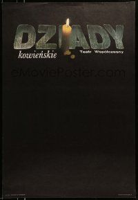 4t934 FOREFATHER'S EVE stage play Polish 26x38 '70s cool title design behind burning candle!